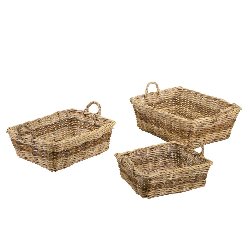 Cesta kubu 1-3 giunco 2m bassa cm68x57h25-33