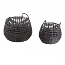 Cesta Metallo Grigio Tondo Ø44x36 cm
