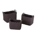 Cesta in tessuto 1-3 crema e blu, misure: Piccolo - 32x20x24 cm, Medio - 38x25x27 cm, Grande - 43x30x34 cm