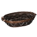 Cesta ovale in vimini noce 50/55x40h14 cm