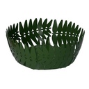 Cestina metallo foglia alloro verde scuro tondo ø20h7