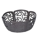 Cestina Metallo Frecce Grigio Tondo 20x7 cm