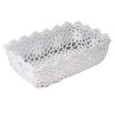 Cestina rettangolare in pizzo, 32x21x7 cm