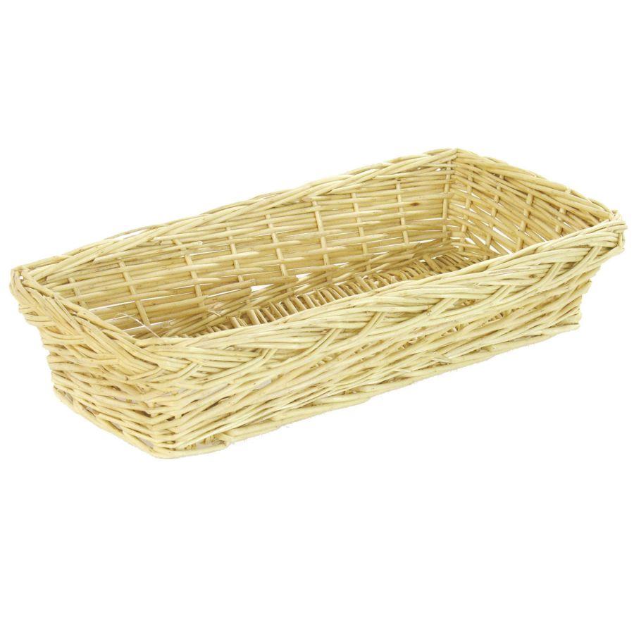 Cestina in vimini naturale rettangolare 40x19x8,5 cm