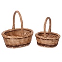 Cestino ovale mini in vimini naturale 17x13h6/18