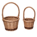 Cestino in vimini naturale riga tondo 14x9/20 cm