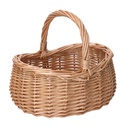 Cestino in vimini miele ovale mini 18x14h9/16 cm