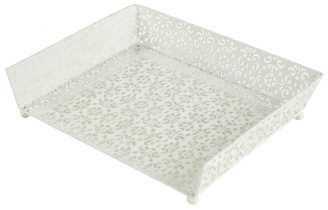 Cesto Porta Risma Bianco - Dimensioni 34,5 x 27 x 7,5 cm