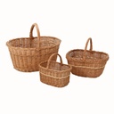 Cesto portalegna in vimini olanda 1-3 europeo ovale 65xh31/52x44 cm