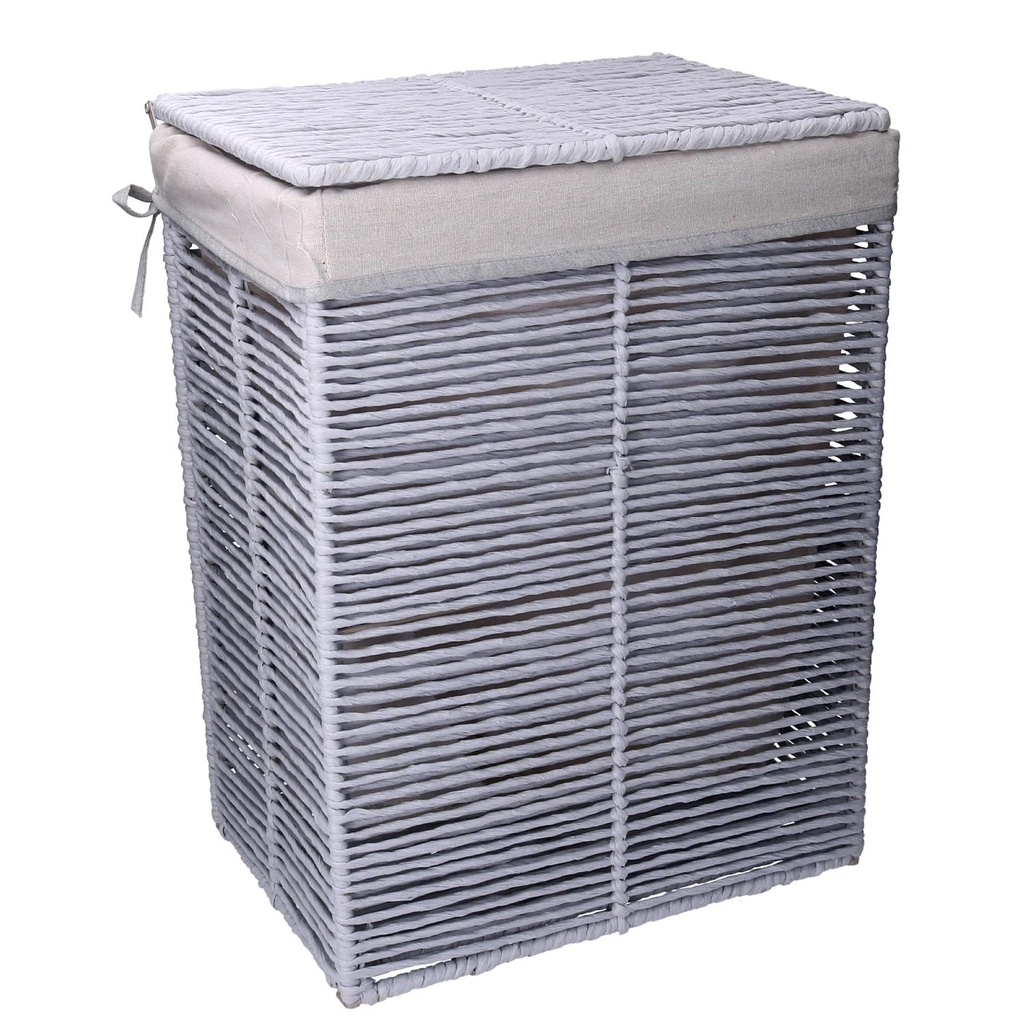 Cestone pieghevole grigio chiaro rettangolare cm30x40h55