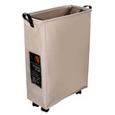 Cestone pieghevole in tessuto beige 39x19,5h58