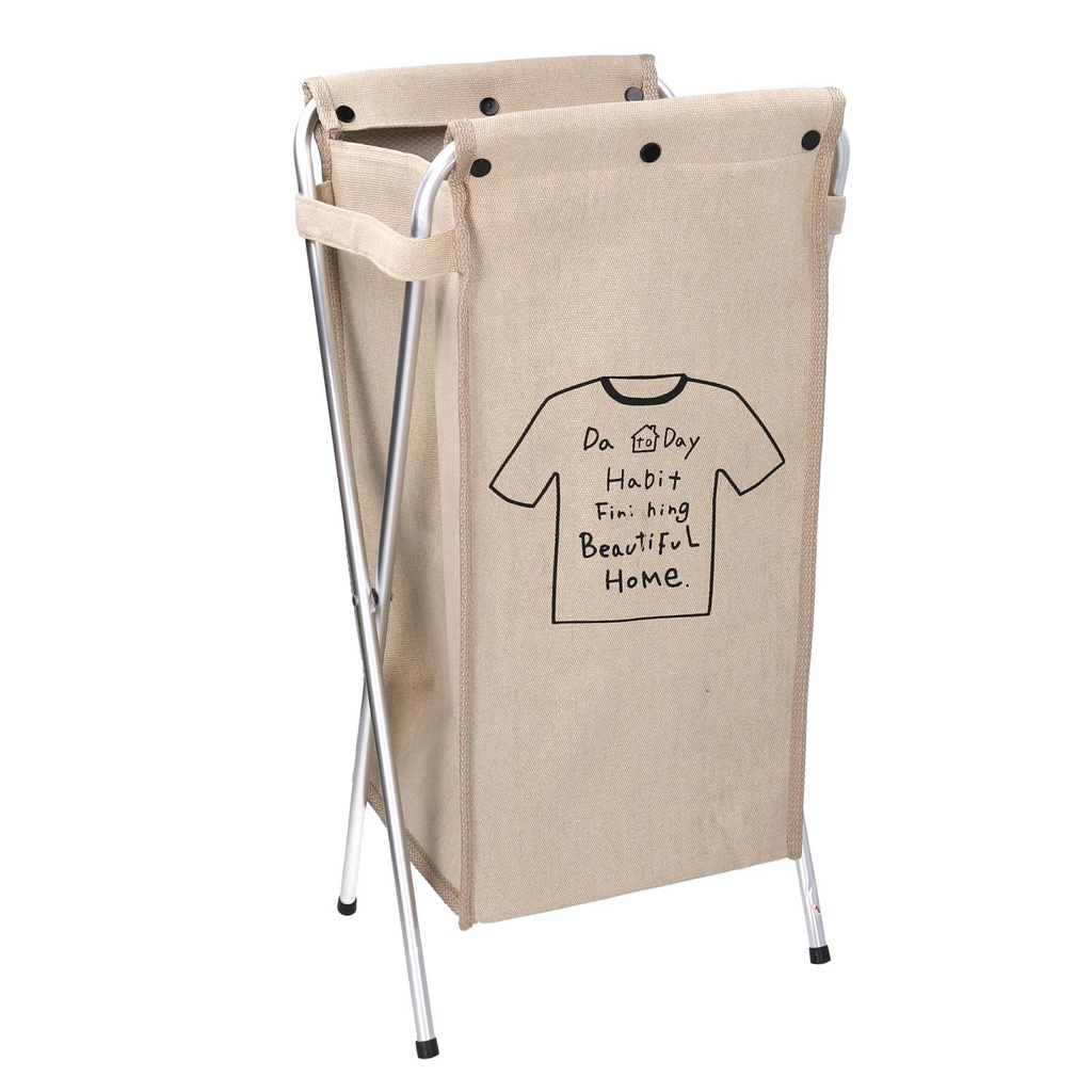 Cestone tessuto sacco beige pieghevole 29x33.5h66
