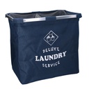 Cestone tessuto sacco blu doppio pieghevole 54x34,5x50,5 cm