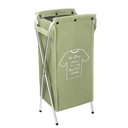 Cestone verde pieghevole in tessuto - 29x33.5x66 cm