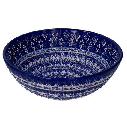 Ciotola ceramica blu tondo 20x13 cm