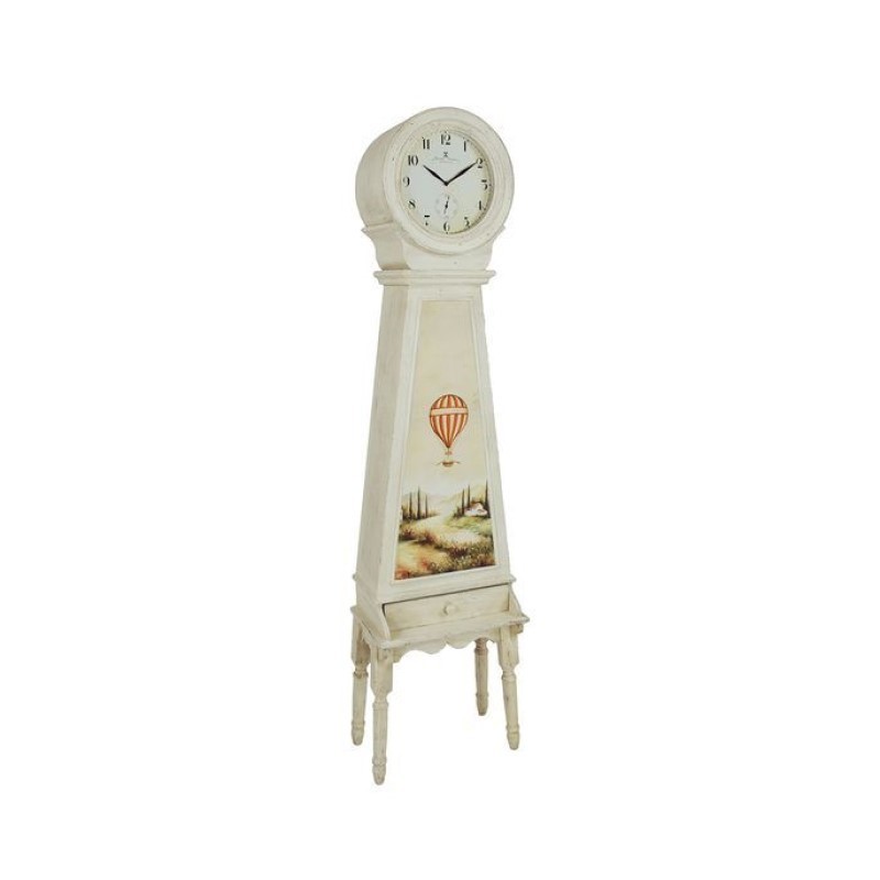 Colonnina dipinta con orologio - 43,5x27x176,5 cm
