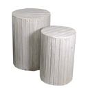 Colonnina legno bianco 1-2 cilindro ø49h70