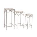 Colonnina metallo bianco brush 1-3 quadra cm30x30h73