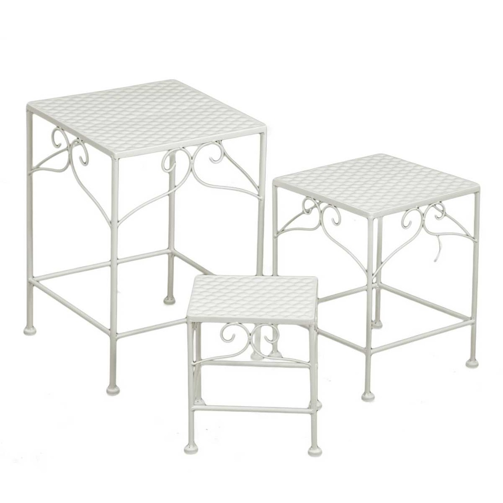 Colonnina Metallo Milena 1-3 Quadra Bassa Bianco 30x30h43