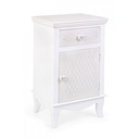Comodino in MDF un anta un cassetto Bianco 40x32x h69,5 cm