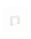 Consolle Allungabile in Mdf Bianco Antigraffio con Allunghe in Melaminico, Dimensioni 90x42,5/302,5x76cm