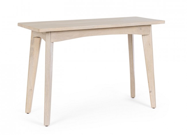 Consolle Sahana 115x45 in Legno Mango con Verniciatura Nitrocellulosica Bianca