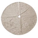 Copribase albero tessuto con pailette champagne 90x90 cm