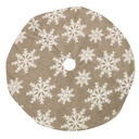 Copribase Tessuto Albero Fiocchi di Neve Beige ø107h1