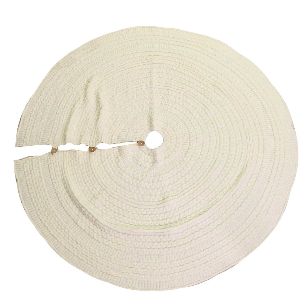 Copribase in tessuto maglia per albero crema ø112h0,5
