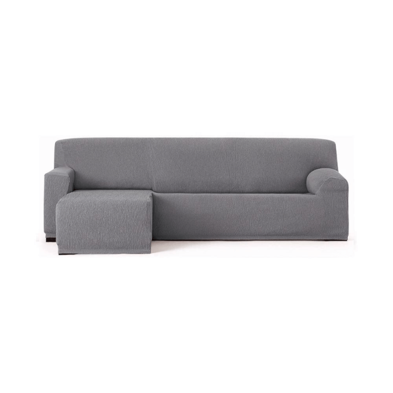 Copridivano Troya elastico penisola sinistra grigio bracciolo corto 250/310