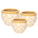 Coprivaso in ceramica arancione bianco ø30h21