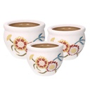 Coprivaso ceramica girasole chiaro 30x30x21 cm