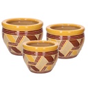 Coprivaso ceramica a righe 30x30x21 cm