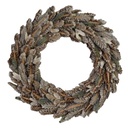 Coroncina con foglie marrone glitter cmø45h8