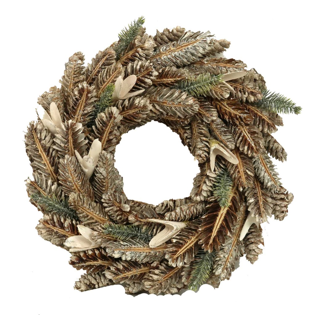 Coroncina con foglie marrone verde ø30h7,5