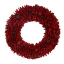 Coroncina con pigne bordeaux ø45h8