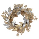 Coroncina con foglie argento e oro cm ø45