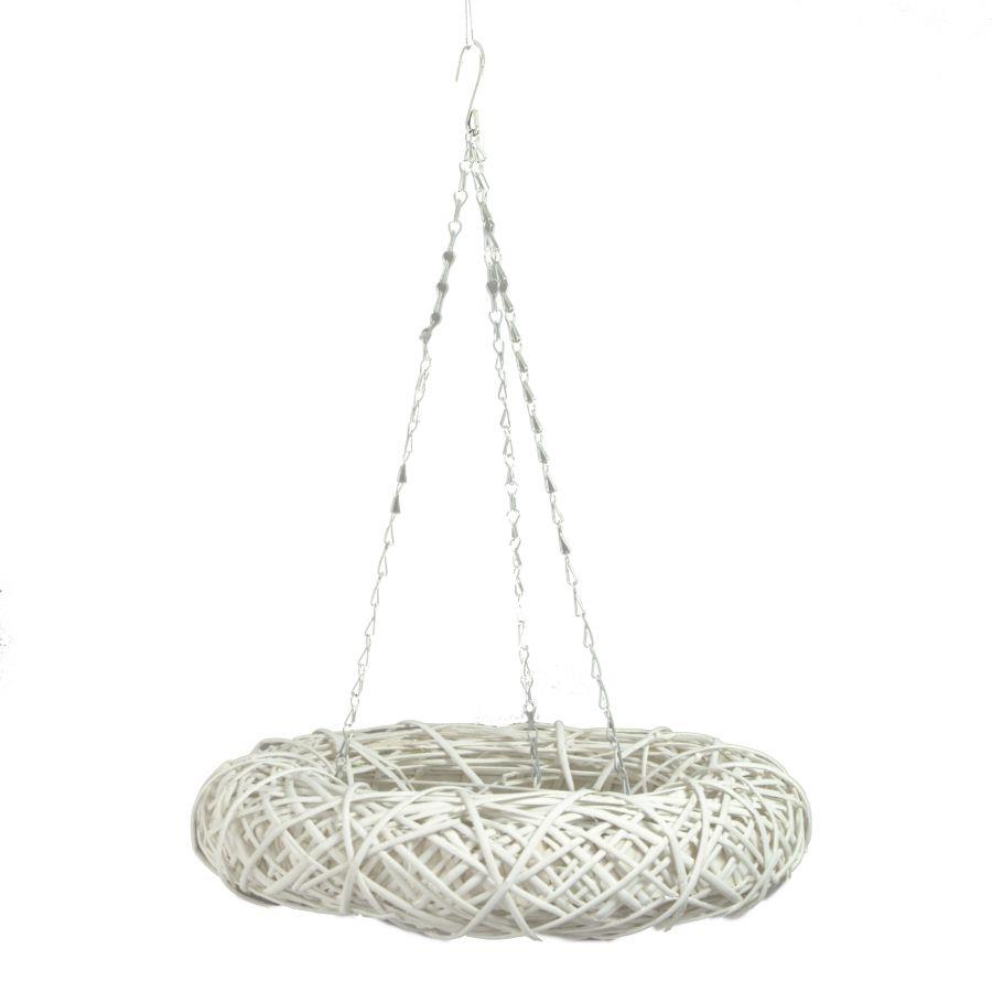 Coroncina pensile bianca ø50x12 cm