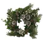 Coroncina bianca tonda in plastica ø40 cm