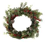 Coroncina rossa in plastica tonda ø55 cm