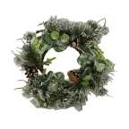 Coroncina verde tonda in plastica cm ø25