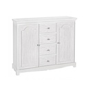 Credenza in MDF due ante quattro cassetti Bianca BLANC 100x40x h80 cm