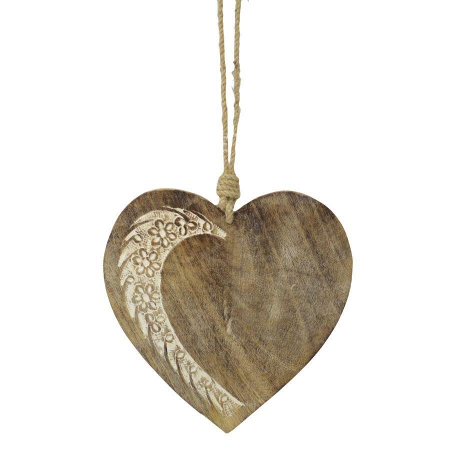 Cuore Legno Intarsiato 31x30 cm