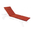 Cuscino per lettino da esterno rosso arancio - Misure: 63x190x300 cm