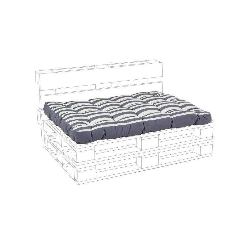Cuscino per Pallet Seduta Riga Antracite 120x60x15 cm