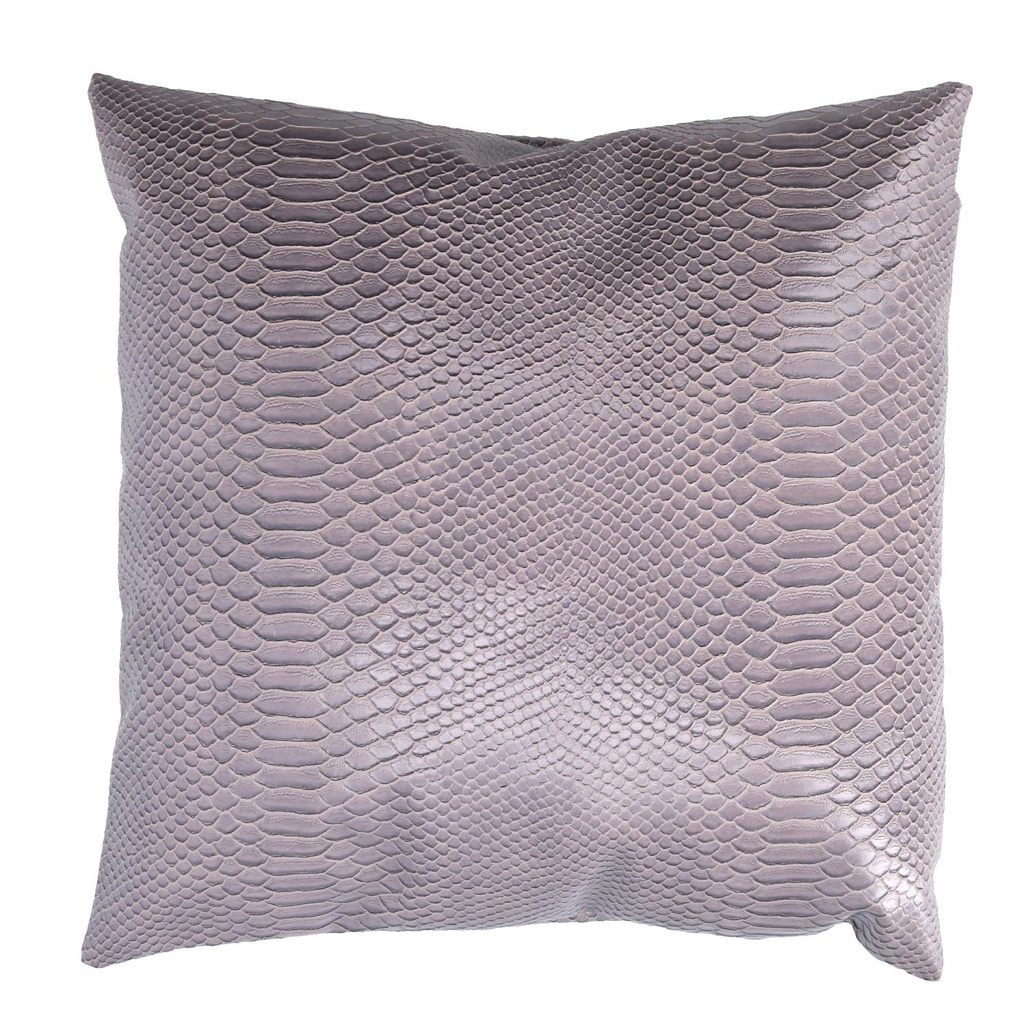 Cuscino ecopelle grigio quadro 38x38x38 cm