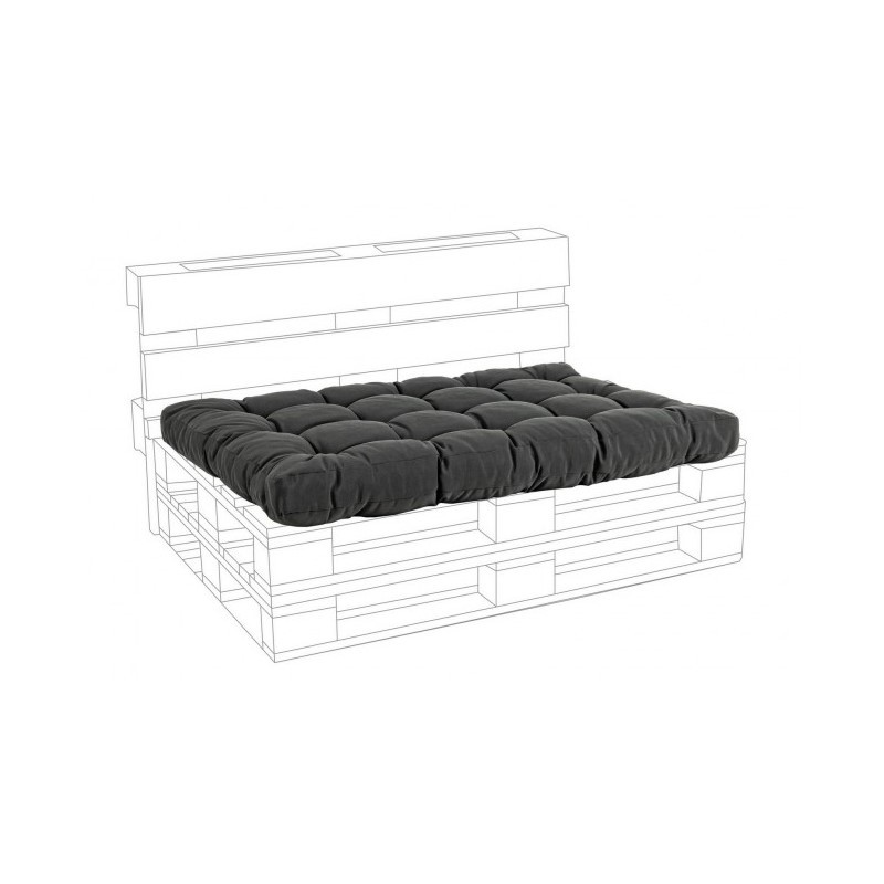Cuscino Pallet Seduta in Tessuto Poly Carbon - Dimensioni: 120x80x10 cm