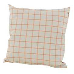 Cuscino Quadri Arancio 40x40 cm - Design Elegante e Accogliente