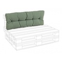 Cuscino Schienale Pallet in Tessuto Poly Cactus - 120x45x10 cm