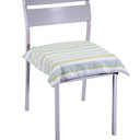 Cuscino Stripe Verde Acqua Tinto in Filo cm40x40h4